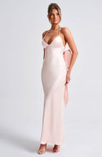 VESTIDO LONGO COM ALÇAS E LAÇO NAS COSTAS - MONROE