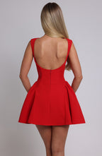 VESTIDO MINI BUFANTE COM DECOTE NAS COSTAS - REBECA