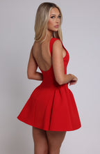 VESTIDO MINI BUFANTE COM DECOTE NAS COSTAS - REBECA