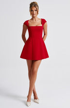 VESTIDO MINI COM ALÇAS E DECOTE RETO - MAYA