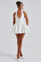 VESTIDO MINI COM ALÇAS E DECOTE EM V - MARCELA