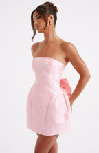 VESTIDO MINI COM DECOTE RETO E LAÇO NAS COSTAS - MARIAH