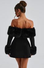 VESTIDO MINI COM DECOTE OMBRO A OMBRO - BEATRIZ