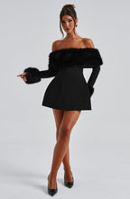 VESTIDO MINI COM DECOTE OMBRO A OMBRO - BEATRIZ
