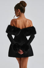 VESTIDO MINI COM DECOTE OMBRO A OMBRO - BEATRIZ