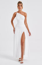 VESTIDO LONGO COM FENDA E DECOTE LATERAL - ELORA