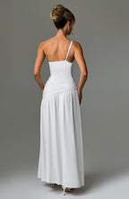 VESTIDO LONGO COM FENDA E DECOTE LATERAL - ELORA