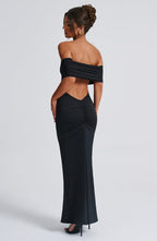 VESTIDO LONGO COM DECOTE OMBRO A OMBRO - ANGELINA