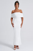 VESTIDO LONGO COM DECOTE OMBRO A OMBRO - ANGELINA
