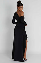 VESTIDO LONGO COM FENDA E DECOTE LATERAL - DIAMOND