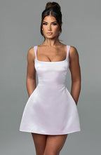 VESTIDO MINI COM ALÇAS E DECOTE RETO - CELINE