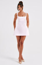 VESTIDO MINI COM ALÇAS E DECOTE RETO - CELINE