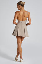 VESTIDO MINI PLISSADO COM ALÇAS - OBERON