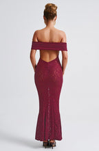 VESTIDO LONGO EM RENDA COM DECOTE OMBRO A OMBRO - CLOE