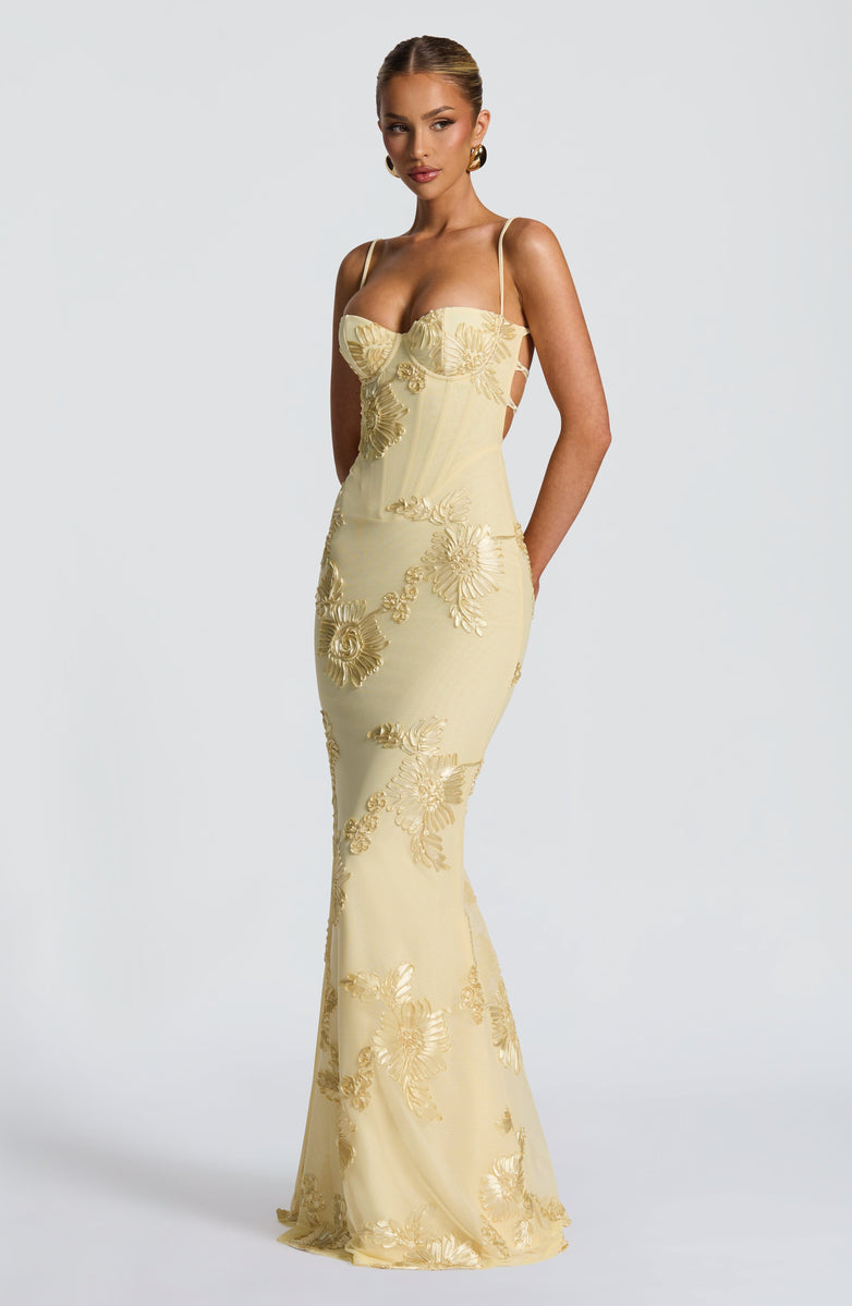 VESTIDO LONGO MARJORE CELESTE