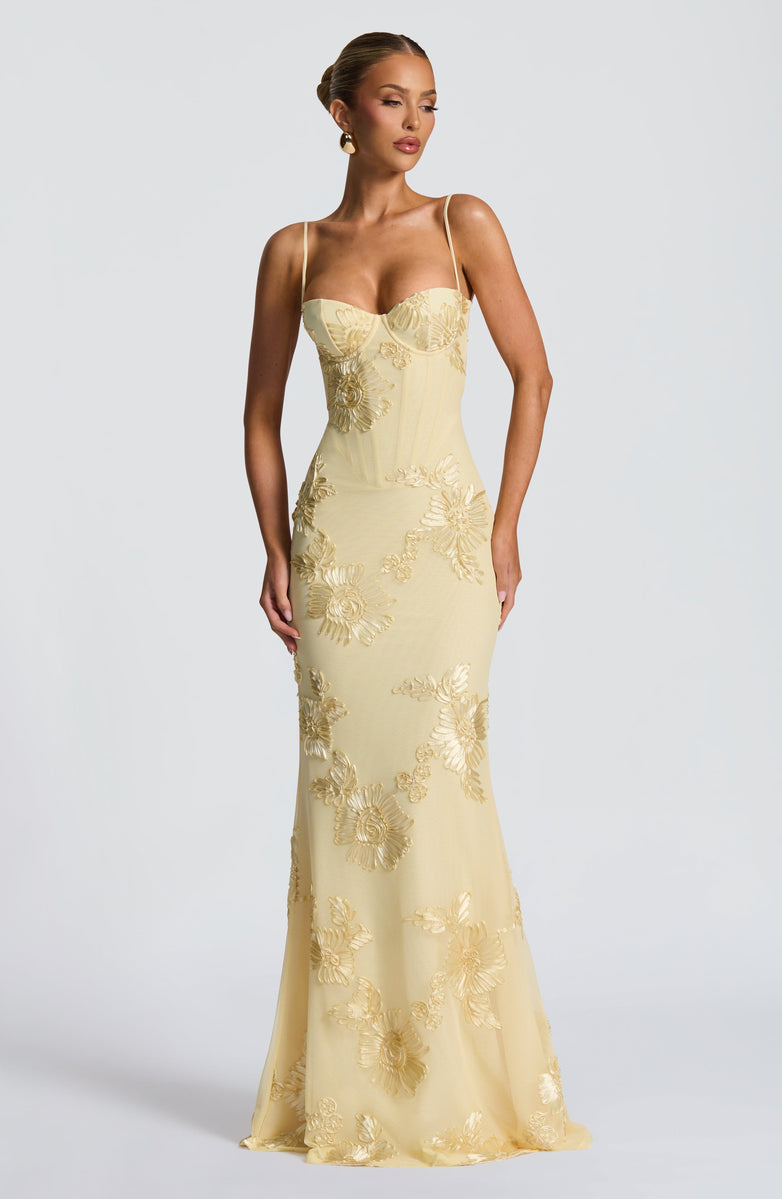 VESTIDO LONGO MARJORE CELESTE