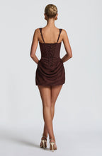 VESTIDO MINI BUSTIER COM AMARRAÇÃO NAS COSTAS - BRENDA