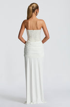 VESTIDO LONGO BUSTIER COM AMARRAÇÃO FRONTAL - MELANY