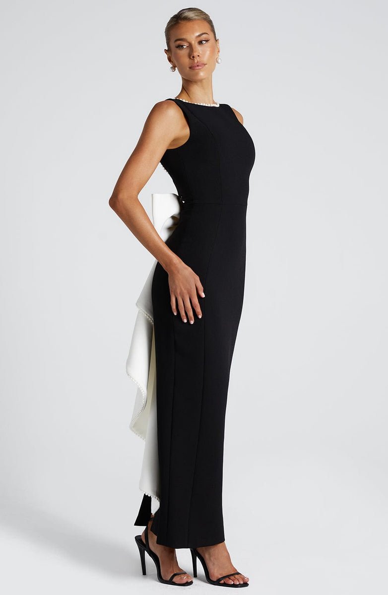 VESTIDO LONGO COM DECOTE E LAÇO NAS COSTAS - LORENA - Use Viviena