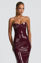 VESTIDO MIDI BUSTIER COM FENDA NAS COSTAS - BONNIE - Use Viviena