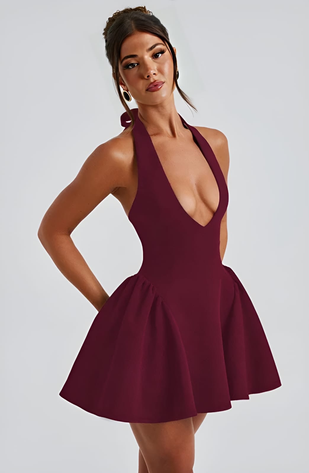 VESTIDO MINI COM ALÇAS E DECOTE EM V - MARCELA - Use Viviena