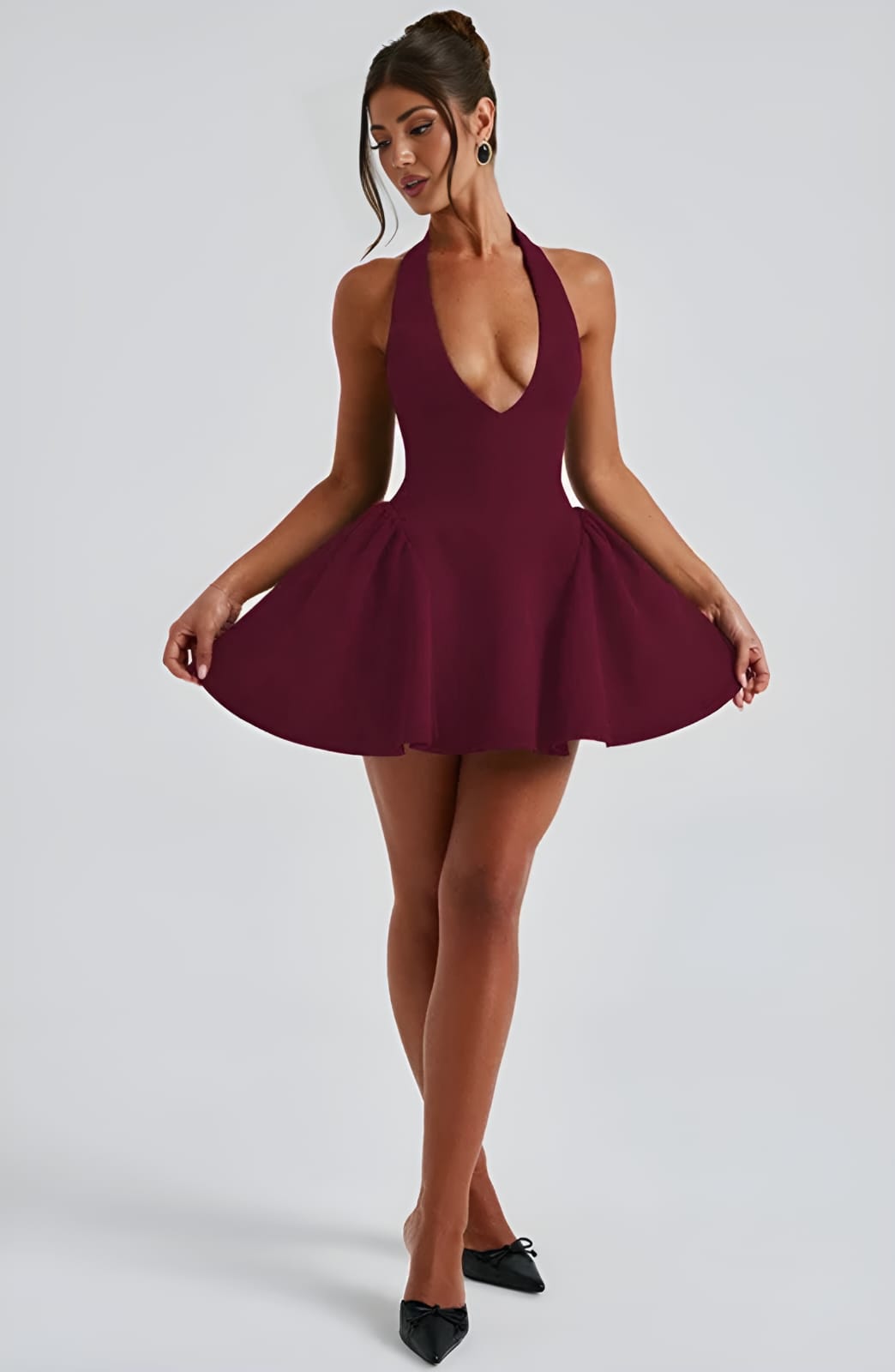 VESTIDO MINI COM ALÇAS E DECOTE EM V - MARCELA - Use Viviena